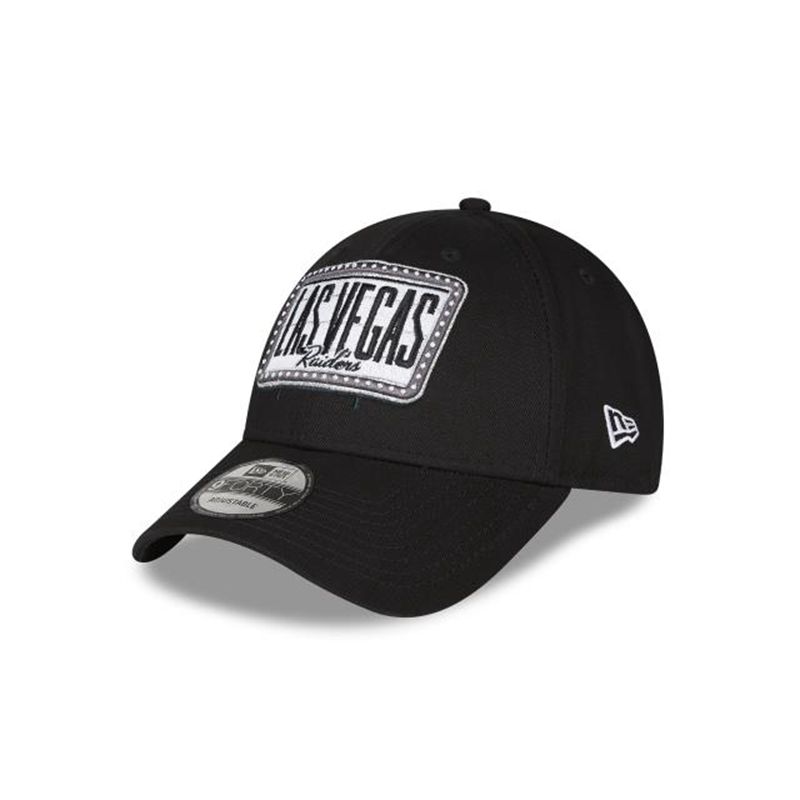 NFL Las Vegas Raiders Sign 9Forty Adjustable (RKD0494) - Black New Era Caps